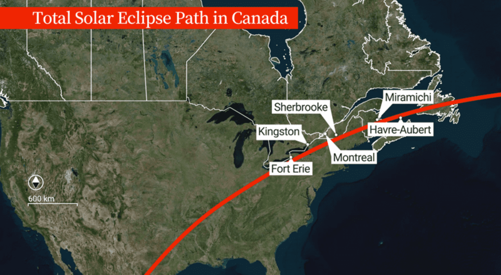 , 202403Total solar eclipse path in Canada