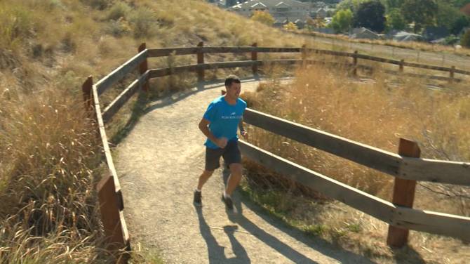 Click to play video: Kelowna man takes on Everest Challenge at Knox Mountain