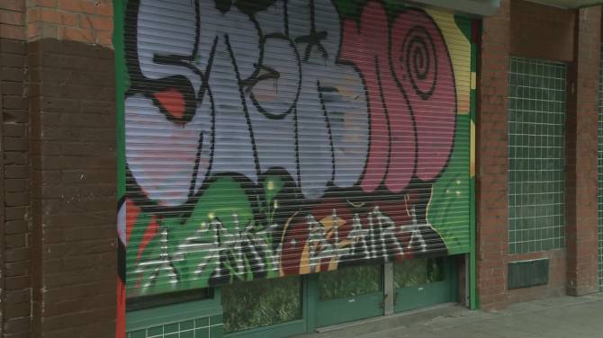 Click to play video: Newly painted Chinatown mural defaced by taggers