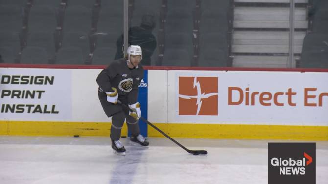 Click to play video: Former Flames defenceman makes quick return to Calgary