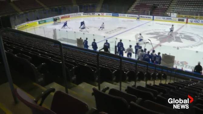 Click to play video: Penticton Vees help fight hunger