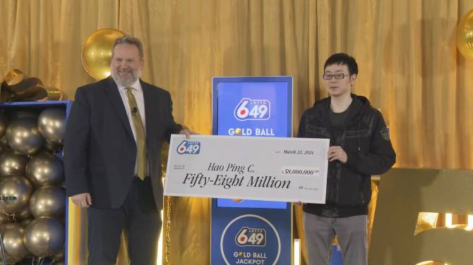 Click to play video: Richmond man wins $58M in Lotto 6/49 Gold Ball Jackpot