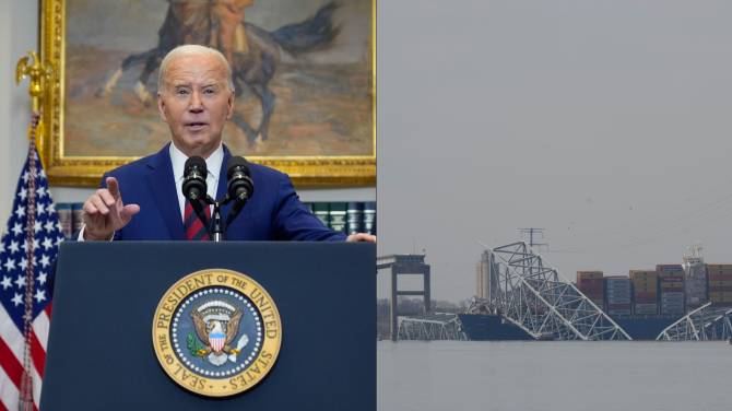 Click to play video: Baltimore bridge collapse: Biden says no indication cargo ship crash was ‘intentional’