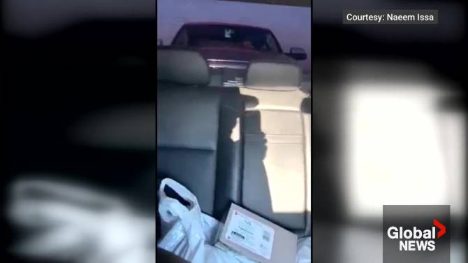 Click to play video: Road rage involving Edmonton carjacking suspect caught on video