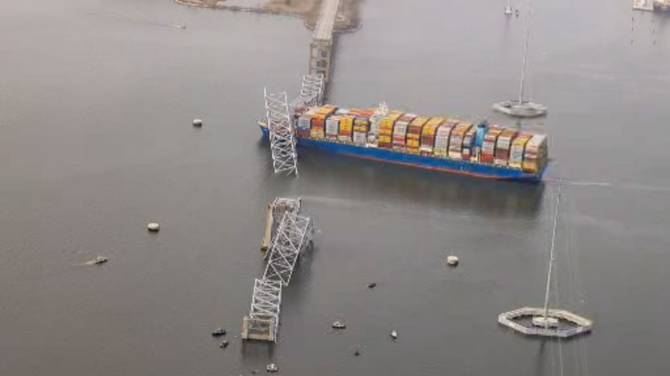 Click to play video: Baltimore bridge collapse: How a container ship was able to bring down the entire structure