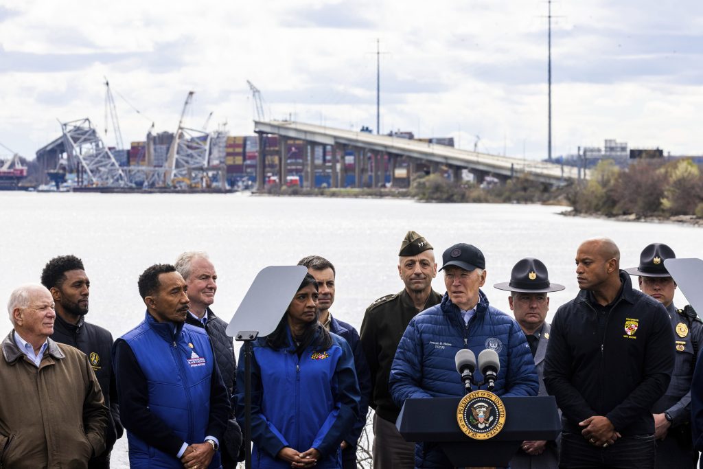 , 202404biden visit baltimore bridge briefing