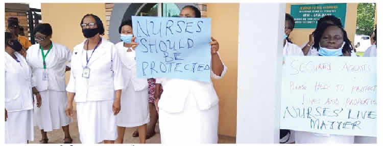 , 202104Some of the protesting nurses