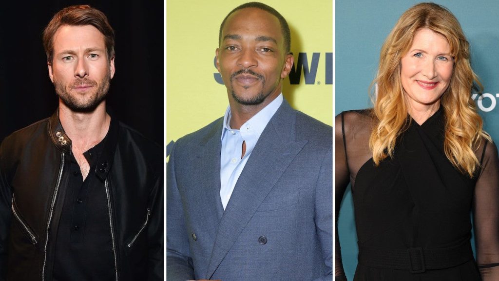 , 202405Glen Powell Anthony Mackie Laura Dern